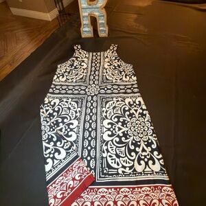 Talbots Black and White Patterned Dress